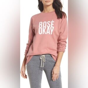 Brunette the Label Rosé Okay Crewneck Sweatshirt